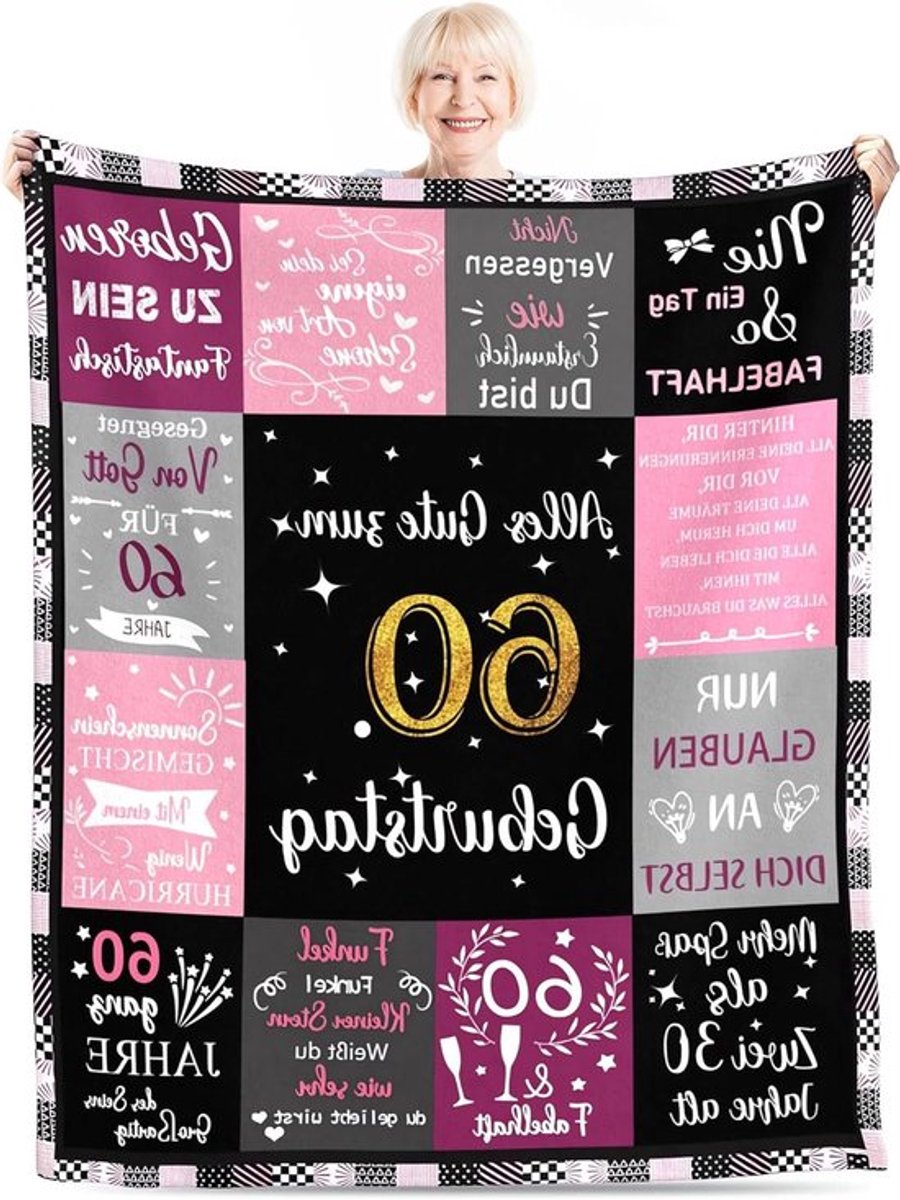 Dekens voor 60-jarige vrouwen - Inovra Plus, 50x60 inch