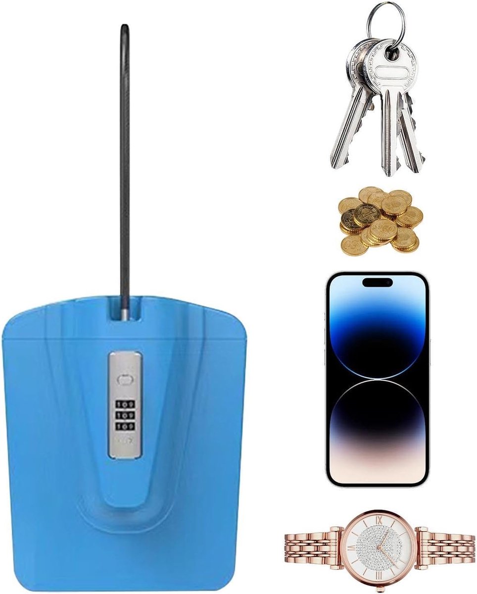 Reis Kluis - Combinatie Slot - Veilig Reizen - Afneembare Kabel - 132 cm Breed - Blauw