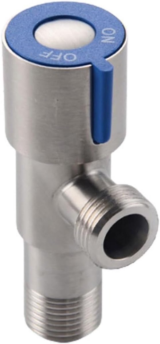 Waterafsluiter Roestvrijstaal - Kraan Schakelaar - Waterleiding Reparatie - Kwart Draai Bediening - 1/2 Inch - Blauw Rood
