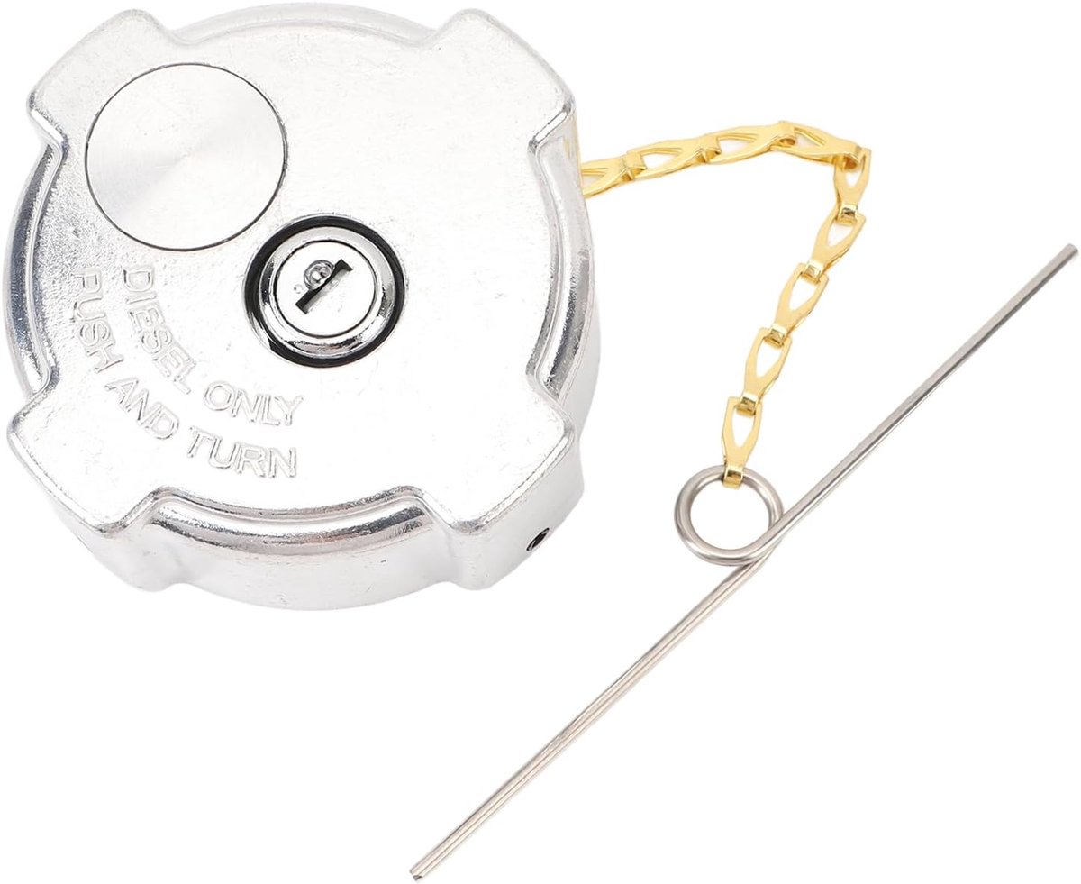 Tankdop - Brandstofdop Afsluitdop - Voertuigonderhoud - Met antidiefstal functie - 13 x 13 x 5 cm - Zilver
