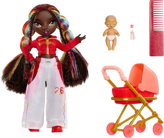Rainbow High Jr. High™ Bestie Babysitters™ - Iris Bow, modepop van 23 cm van Rainbow High — afbeelding 2