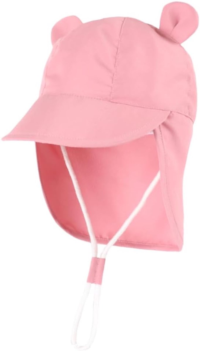 Baby Zonnehoed - Kinder Zomerhoed - Buitenactiviteiten Bescherming - Met Nekbescherming - 6-12 Maanden - Beige