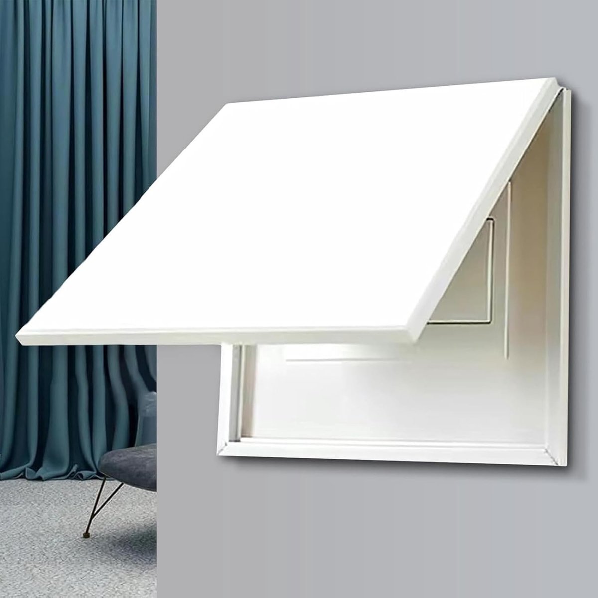 Afdekking Stoppenkast - Meterkast Decoratie - Interieur Verfraaien - Scharnierend Ontwerp - 60x50cm - Wit
