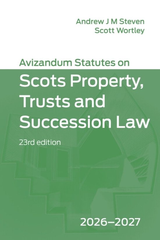 Avizandum Statutes On Scots Property, Trusts And Succession  ... - cover