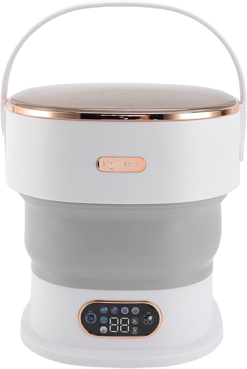 Draagbare Wasmachine Opvouwbare Wasmachine Compact Wassen Met Centrifuge 13 Liter Wit