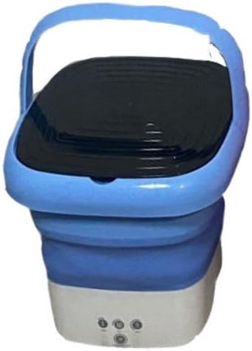 Opvouwbare Mini Wasmachine Compacte Wasmachine Kleine Wasjes Doen Was en centrifuge 65 Liter Blauw