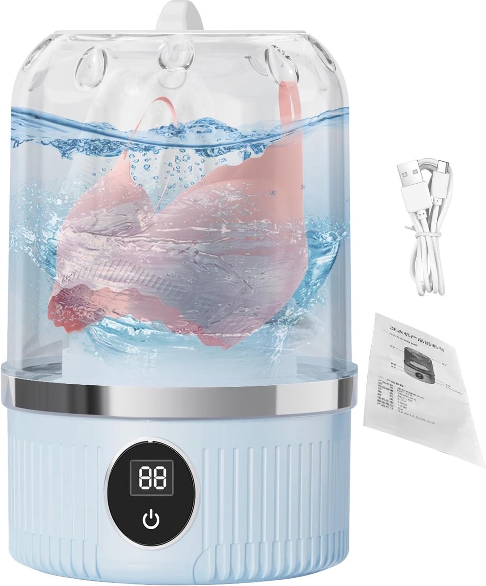 Compacte Wasunit Draagbare Wasmachine Reizen en Kleine Ruimtes Ultrasone Diepe Reiniging