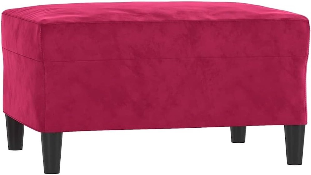 Voetenbank fluweel - Comfortabele kruk - Voeten rusten - Stabiel multiplex frame - 70 x 55 x 41 cm