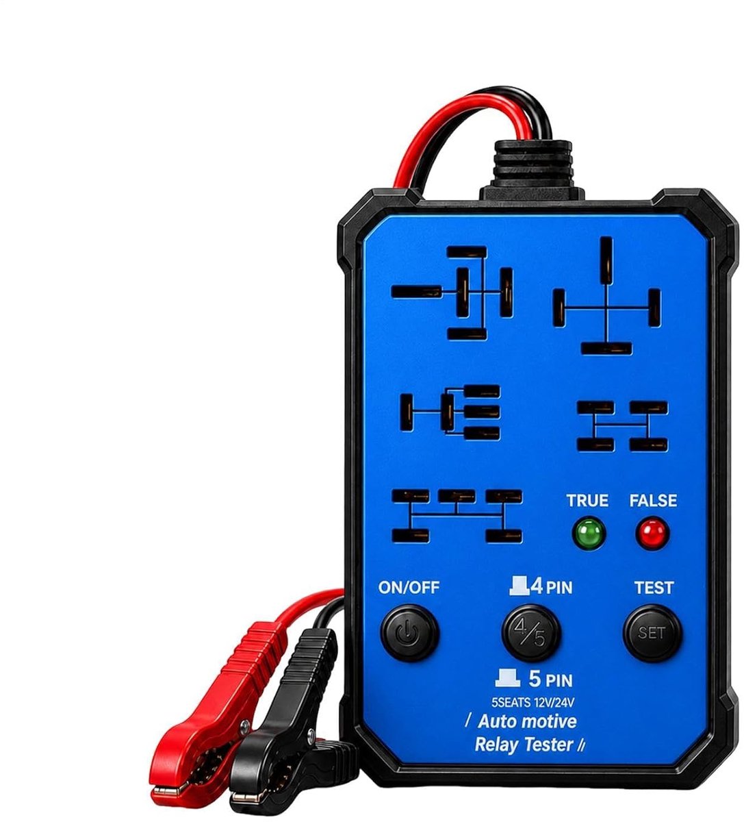 Relaistester Tool - Controlelampjes Tester - Voertuig Diagnose - Hoge Precisie - 12V-24V - Blauw