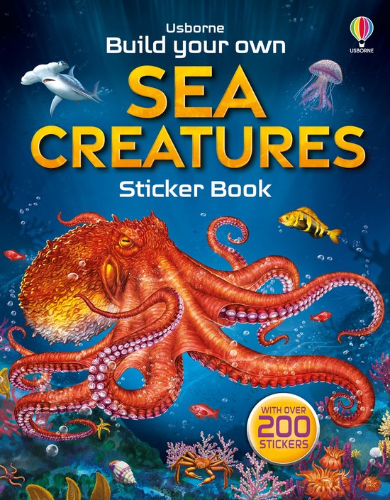 Build Your Own Sticker Book- Build Your Own Sea Creatures - cover