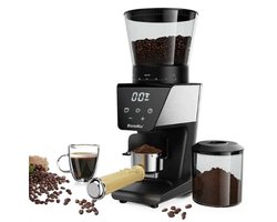 Zerova Koffiebonen machine met maalschijven - Koffiemolen Electrisch - Koffiemaler - 30 Maalstanden - 300g Bonenreservior - Zwart