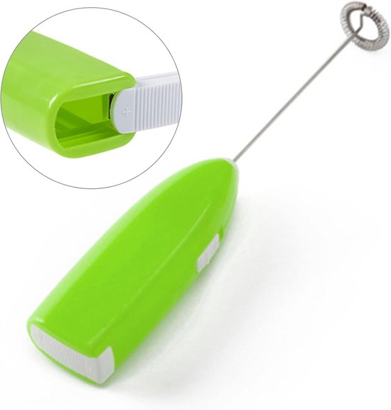 Draadloze Handmixer - Eiermixer Koffiemixer - Snel Mengen - Compact en Batterijaangedreven - 20.3 cm - Groen — afbeelding 4