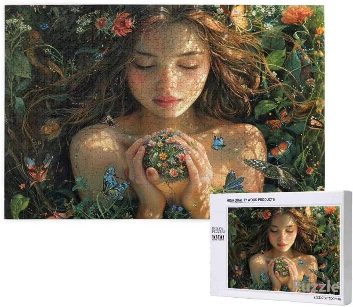 Puzzel 3000 stukjes - Volwassen Puzzel - Ontspanning en Plezier - Uniek Gesneden Stukjes - 122 x 81 cm - Bloemenpatroon