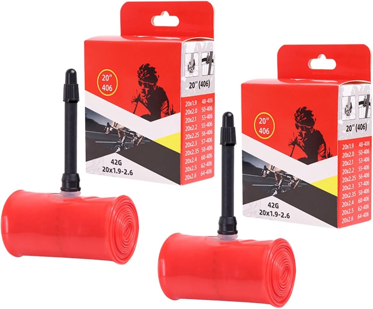 Fiets Binnenband - Binnenbanden Set - Veilig Fietsen - Lichtgewicht Punctie Bestendig - 20 Inch - Rood