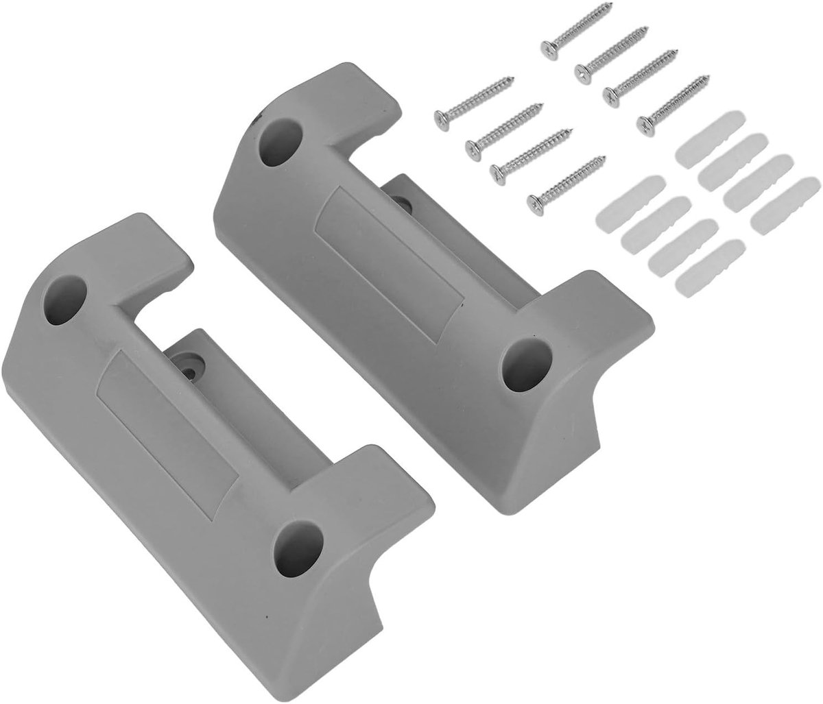 Tuinslanghaspel Set - Slanghouder Wandmontage - Tuinslang Opbergen - Robuuste PVC Constructie - 14 x 8 x 7 cm - Grijs