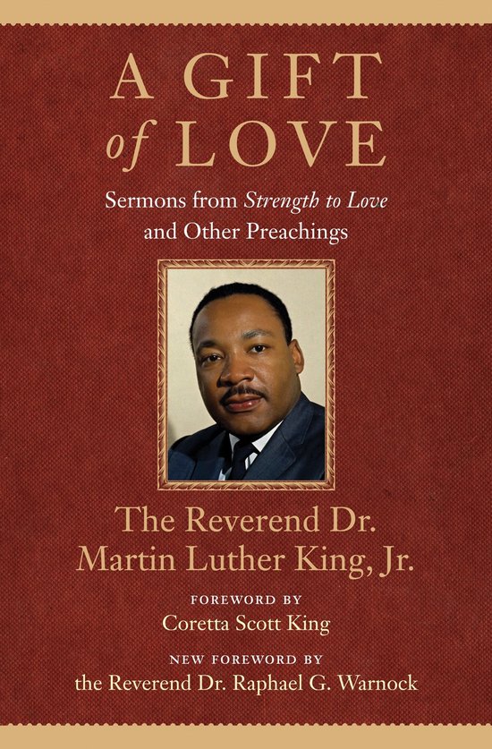 Boekomslag van 'A GIFT of LOVE', met een portret van Martin Luther King Jr.