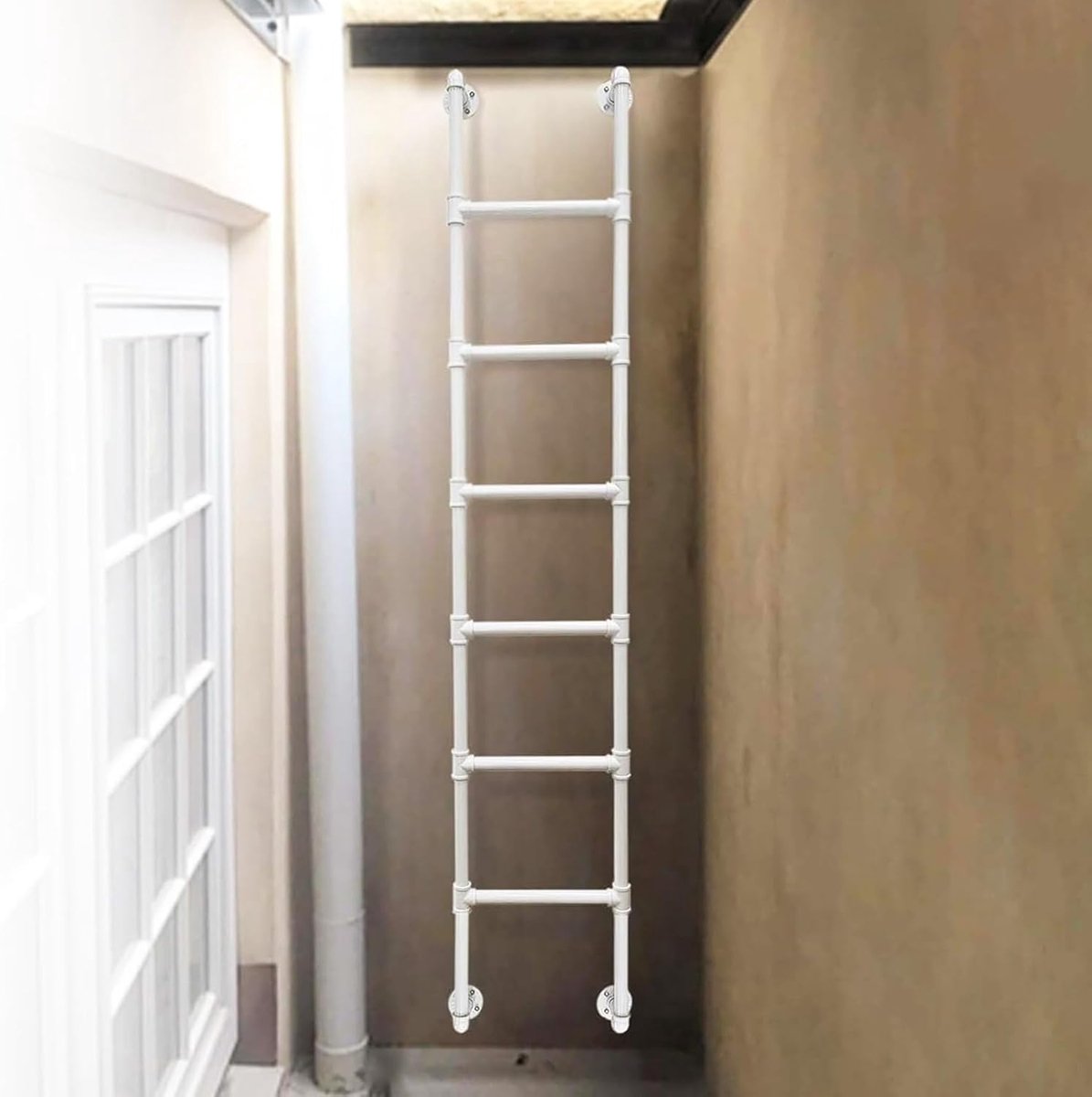 Zolderladder - Klimladder - Veilige Toegang - Wandmontage - Verstelbaar - Zwart