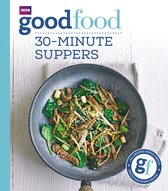 Een wokgerecht met rundvlees, spinazie, taugé en sesamzaadjes op de voorkant van het boek 'good food 30-MINUTE SUPPERS'.