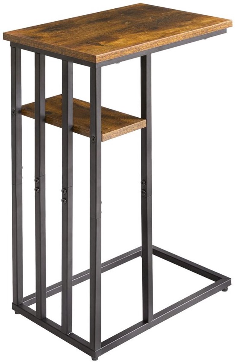 Dailygoods- Bijzettafel C-vormig - Bijzettafel met wielen - Multifunctioneel