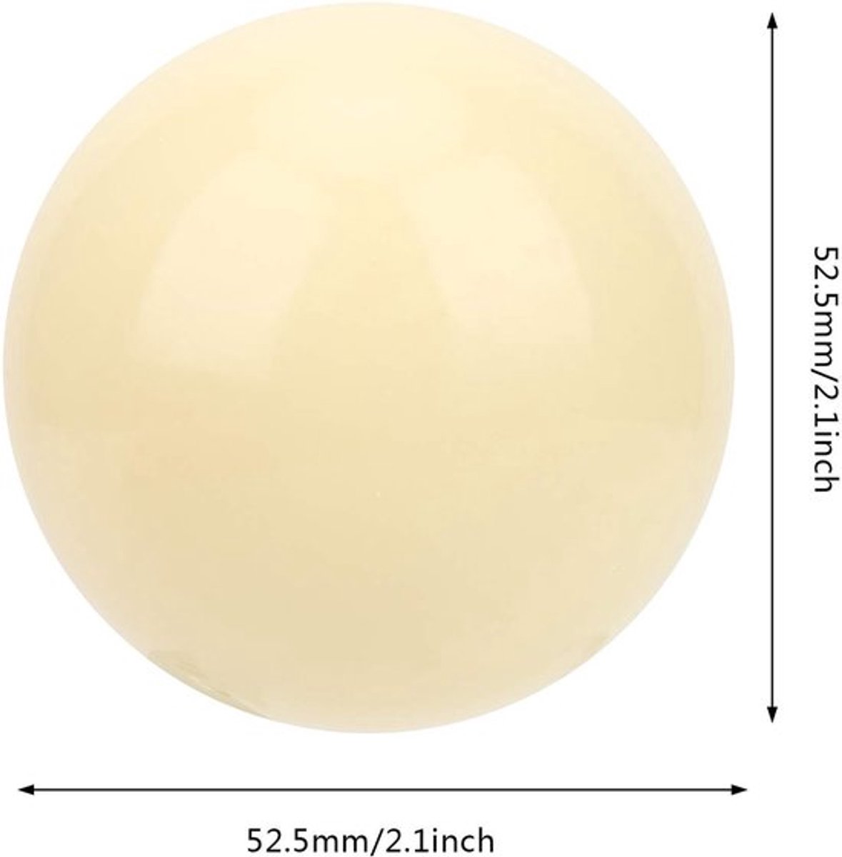 Kunsthars biljartballen 22 stukken 52,5 mm glansrijk