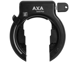 AXA Solid Plus Frameslot – ART 2 fietsslot – Met Plug‑in mogelijkheid – Gehard staal – Multi‑bevestiging – Beveiligingsniveau 11 – Zwart