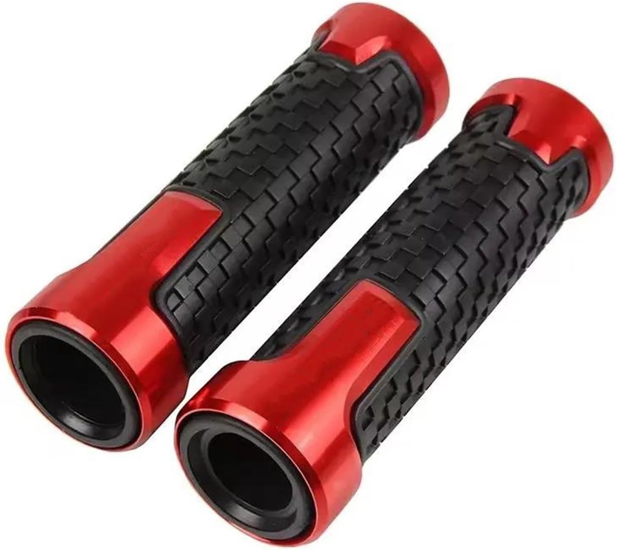 Motorfiets Stuurhandvatten - Handvatten Motor Stuurgrepen - Verbeteren Rijcomfort - Antislip Rubber - 7/8 inch (22 mm) - Rood