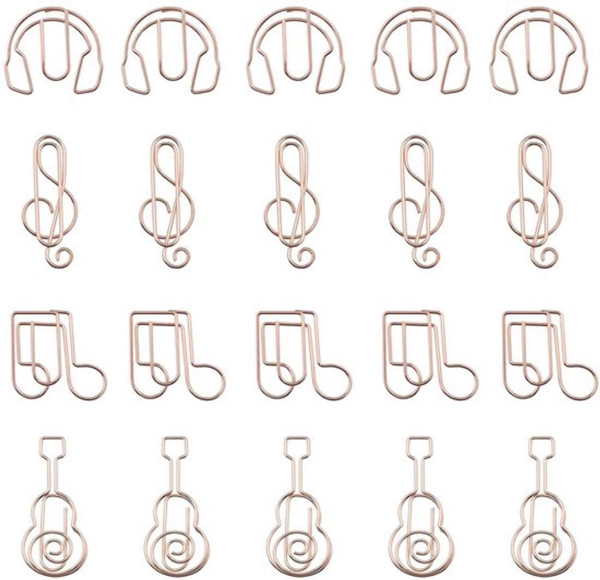 Vt products - Muziek Thema Papier Clips - Creatieve Kantoorbenodigdheden - Rose
