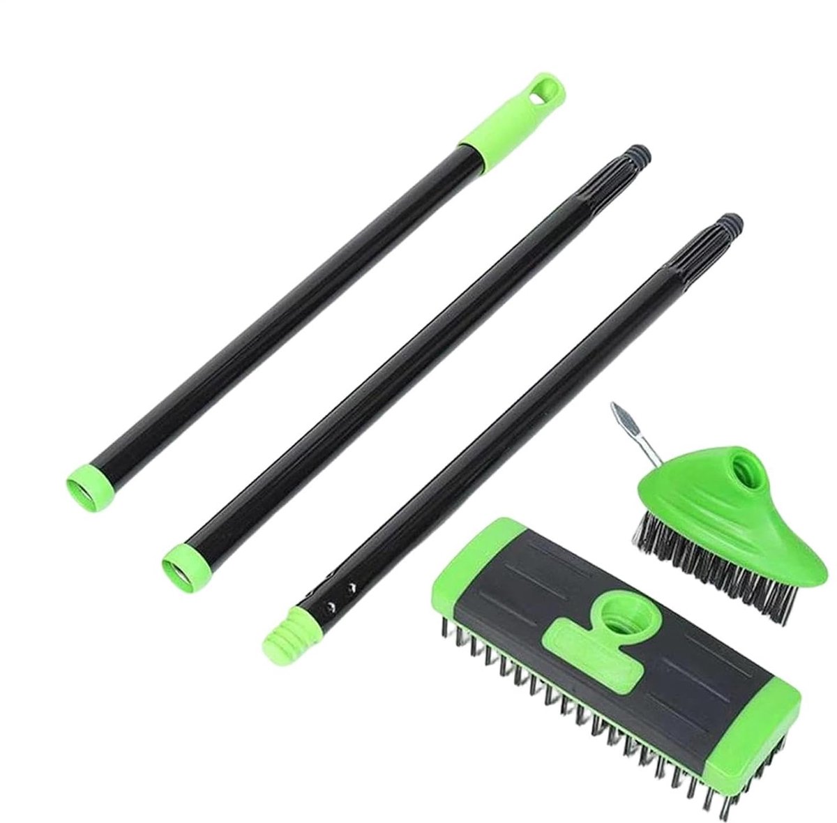 Grasverwijderaar - Onkruidborstel Tuin - Gazon Onderhoud - Verstelbare Handgreep - 38 cm Lengte - Grijs