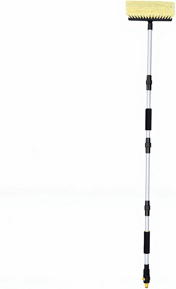 Autowasborstel - Schoonmaakhulpmiddel - Voertuigen Reinigen - Uitschuifbaar met Slang - 160 Cm - Blauw