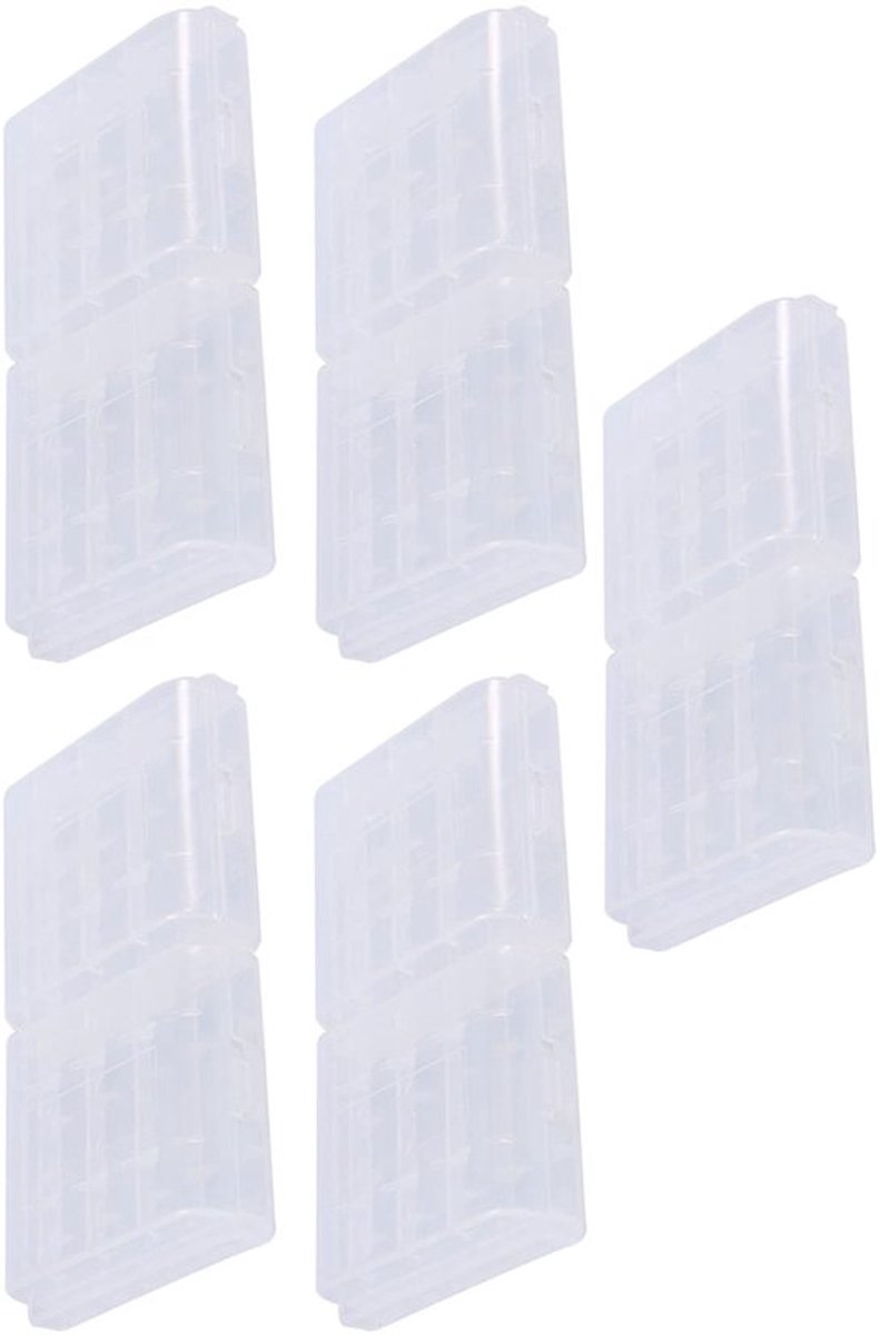 Jhubersproducts - Batterijopslagdoos - AA Batterijen - Transparante Hard Plastic