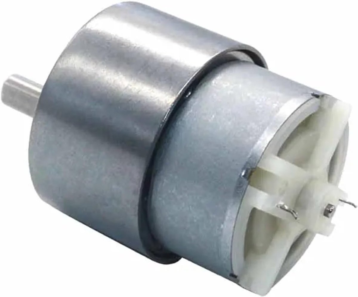 Micro Motor - Tandwielmotor - Precisie Aansturing - Hoog Koppel - 37 mm - Zilver