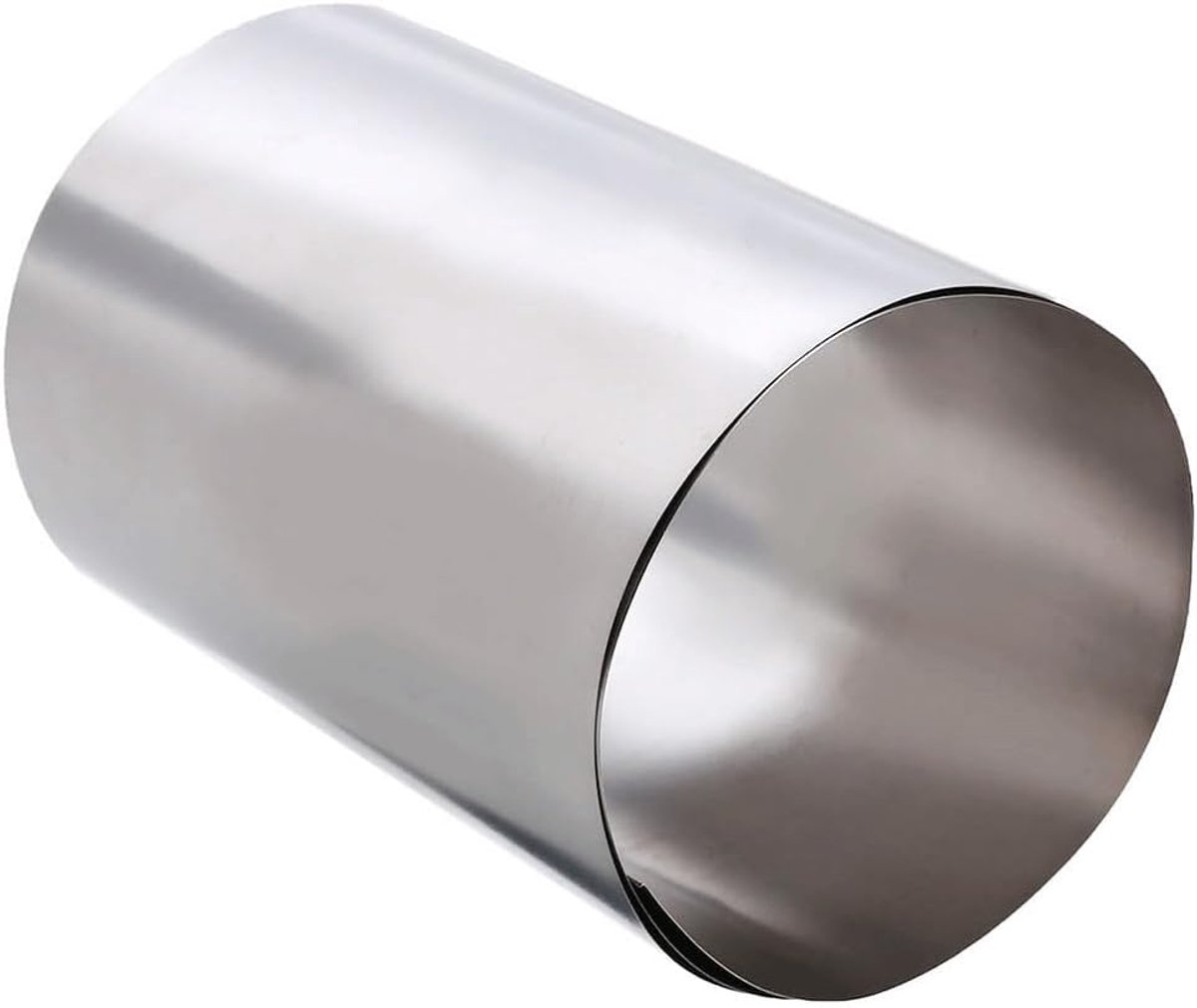 Metalen Plaat Folie - Titanium Plaat - Precisie Machine Onderdelen - Glad Oppervlak - 0.1x100x500mm - Zilver