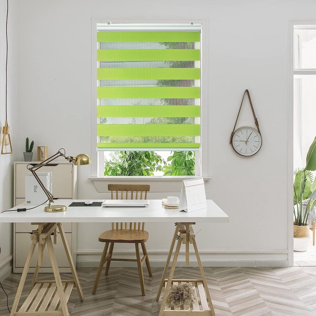 Jaloezieën Voor Ramen - Rolgordijnen Gordijnen - Licht Reguleren - Lichtdoorlatend Tot Ondoorzichtig - 60 x 280 cm - Groen