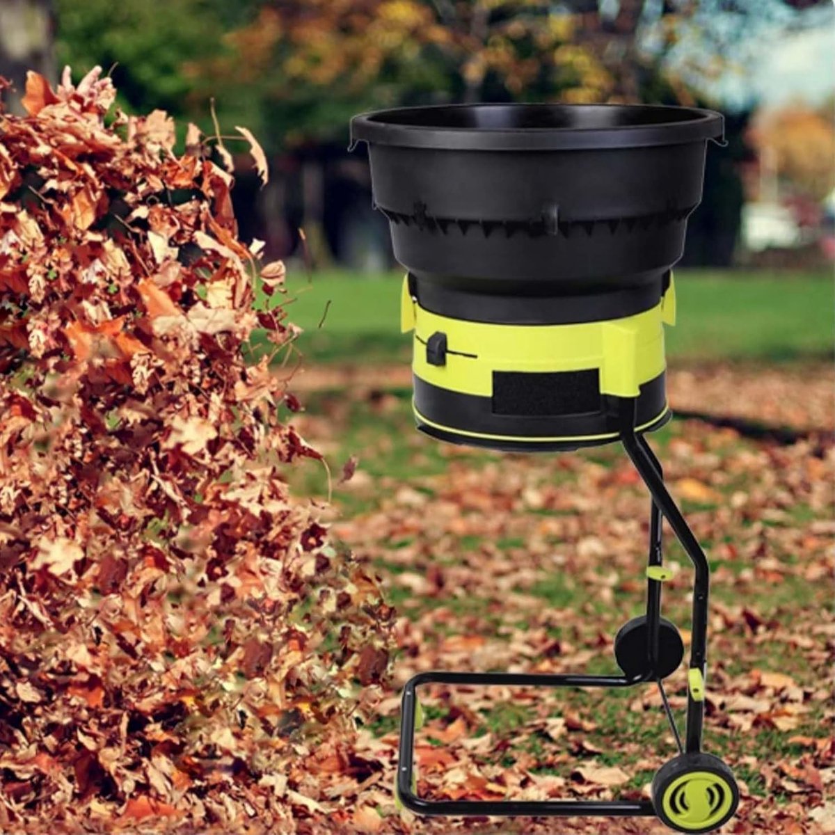 Tuin Versnipperaar - Blad Mulcher - Compost Maken - Bladeless Technologie - 2500W - Zwart Groen