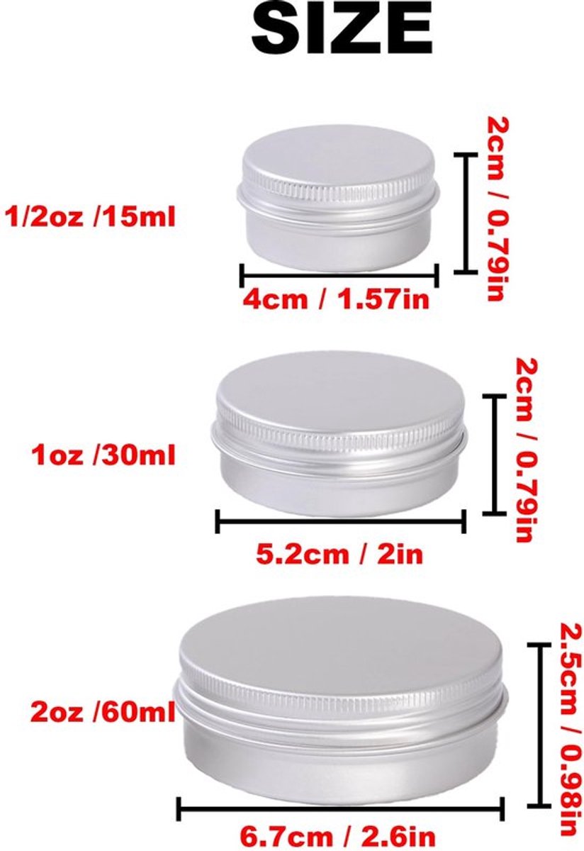 Virtubuy - Aluminium Potten Set - 48 Stuks - Voor Organisatie en Creativiteit