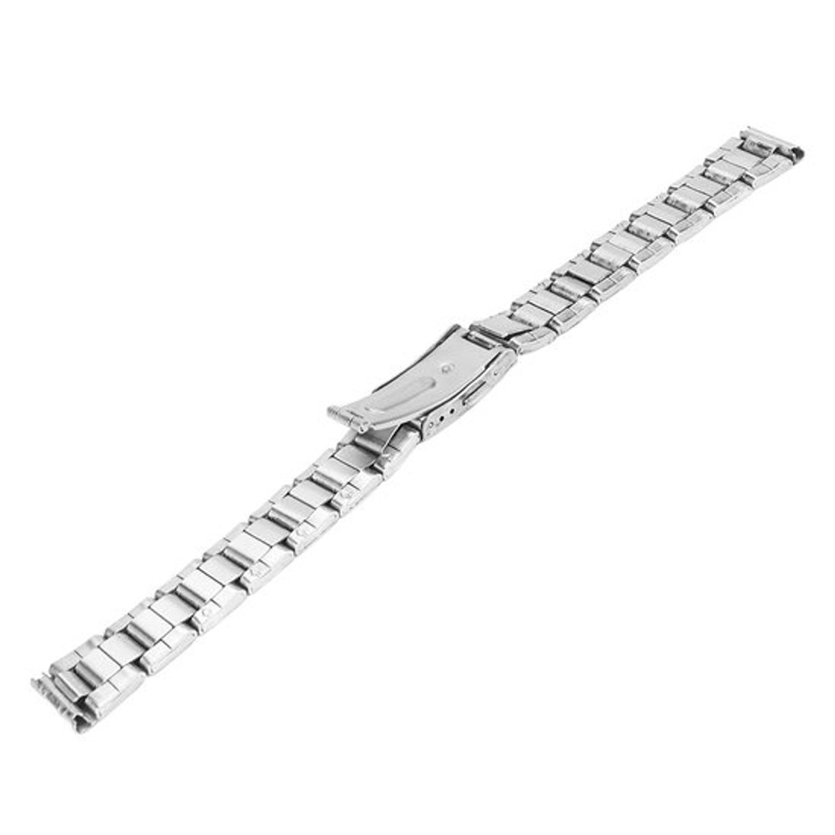Dailygoods- Horlogebandje Roestvrij Staal - Dubbele Knopen - Vouwsluiting