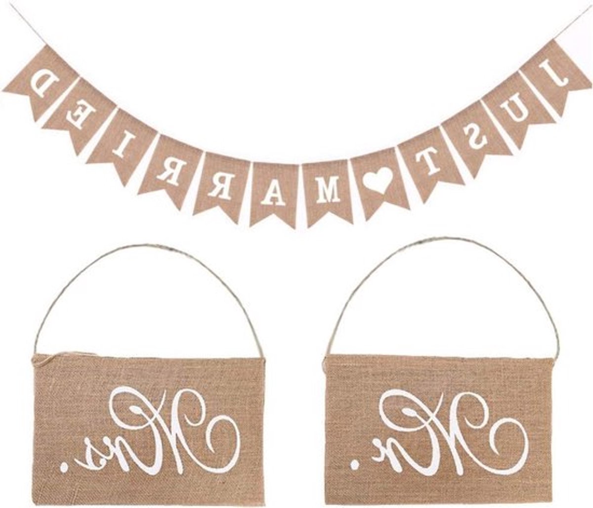 Just Married Decoraties - Inovra Plus Banner Set