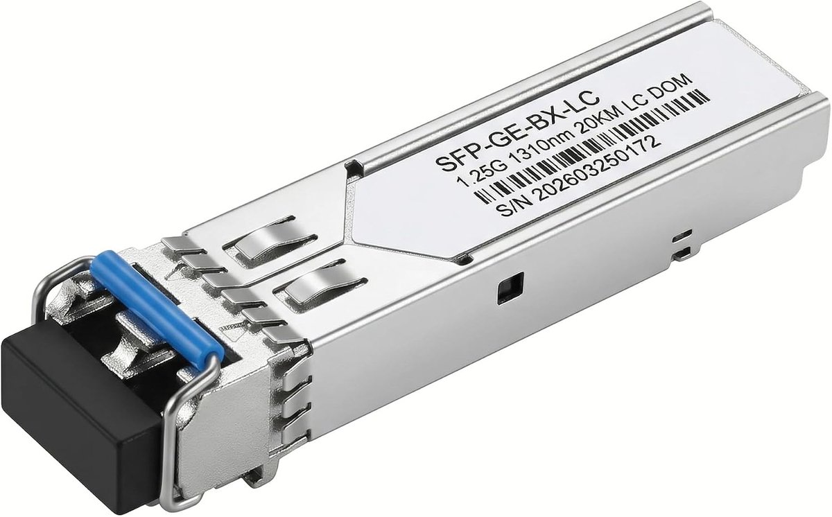 Netwerk Module - Glasvezel Zender - Netwerk Verbinding - Multimode Fiber - 1.25G - Zilver