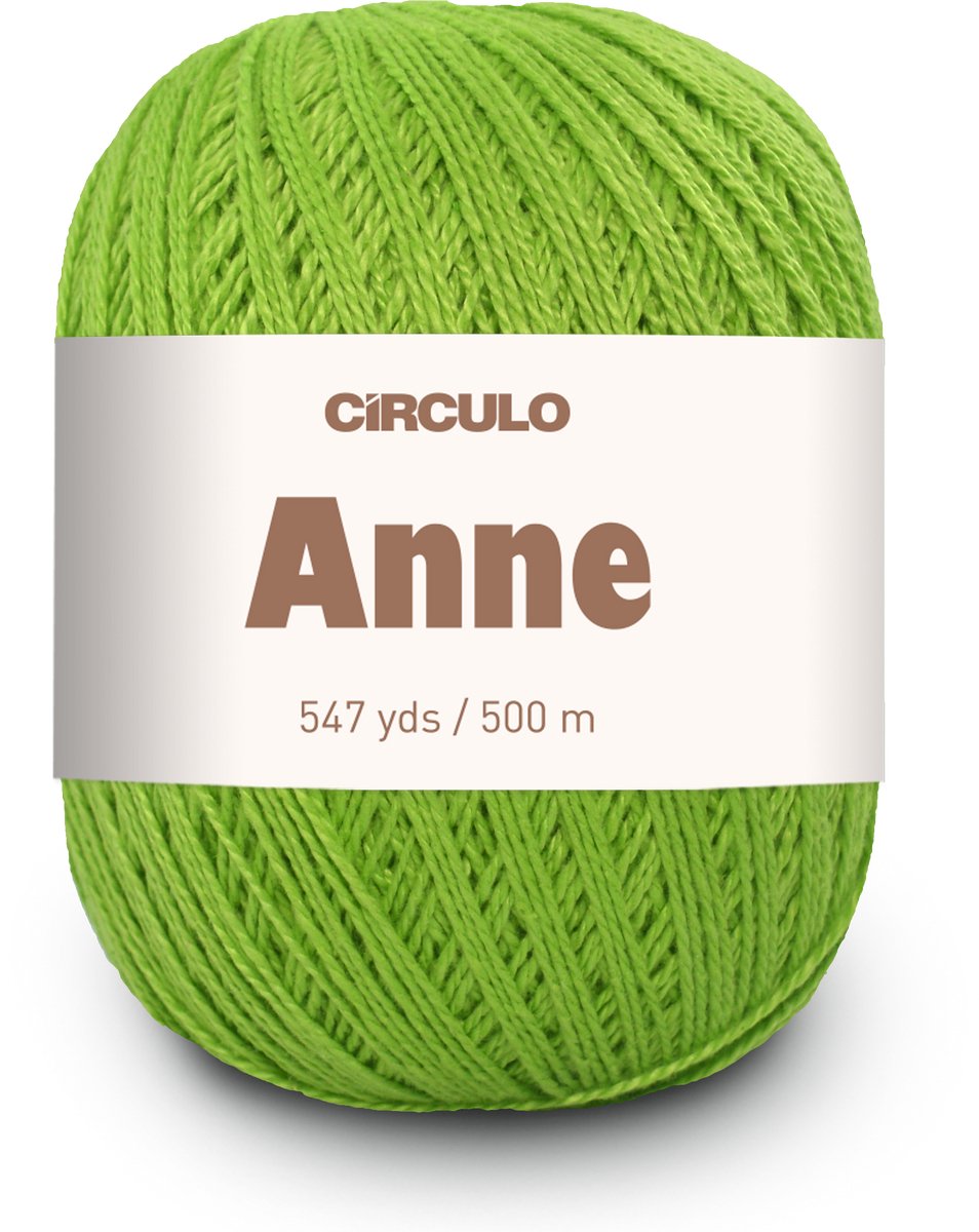 Círculo Anne - Haakgaren - 100% gemerceriseerd katoen - 500 m - Citrusgroen