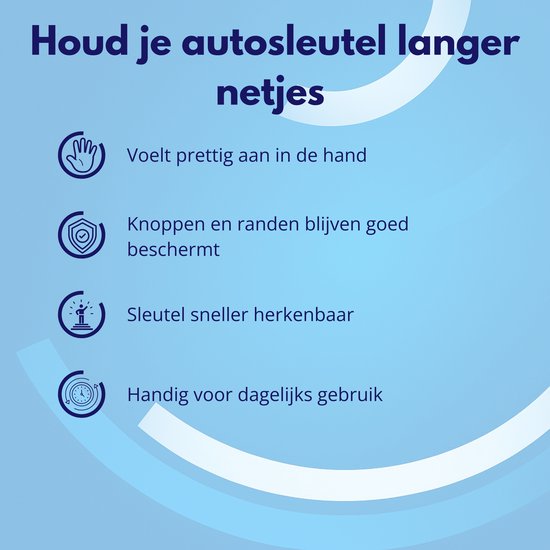 Zwarte siliconen sleutelhoes met rode accenten, beschermt de sleutel en maakt hem herkenbaar.