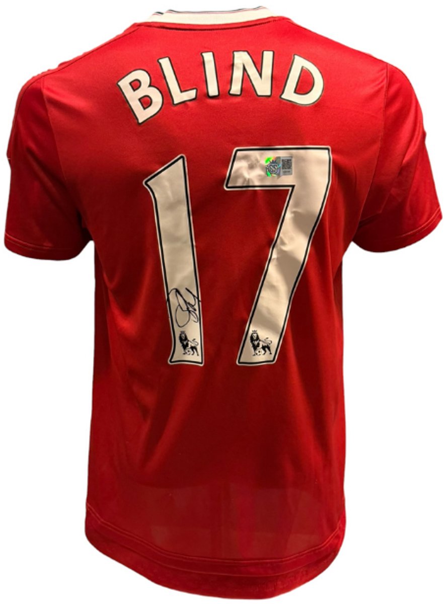 Daley Blind gesigneerd Manchester United thuis shirt