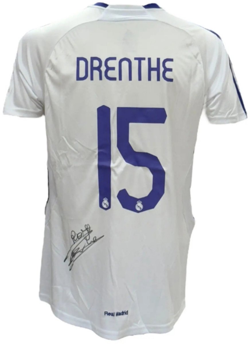 Royston Drenthe gesigneerd Real Madrid 07/08 thuis shirt