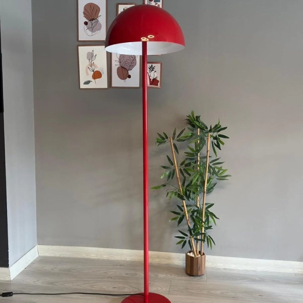 Bamyum Helvik hanglamp, Moderne stijl, Ø37 cm, mintgroen metalen lamp