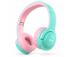 WiseQ HERO Kinderkoptelefoon – Koptelefoon Kids Meisje – Draadloze Bluetooth Hoofdtelefoon met 13dB Demping – 38u Bluetooth – Roze - Unicorn/Bubblegum