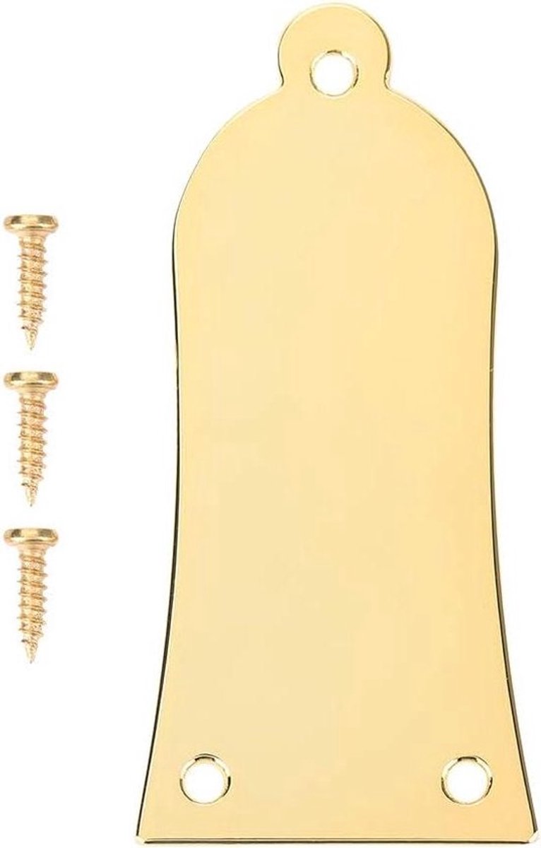 Inovra Plus - Metalen Belvormige Gitaar Truss Rod Cover met 3 Gaten voor Les Paul