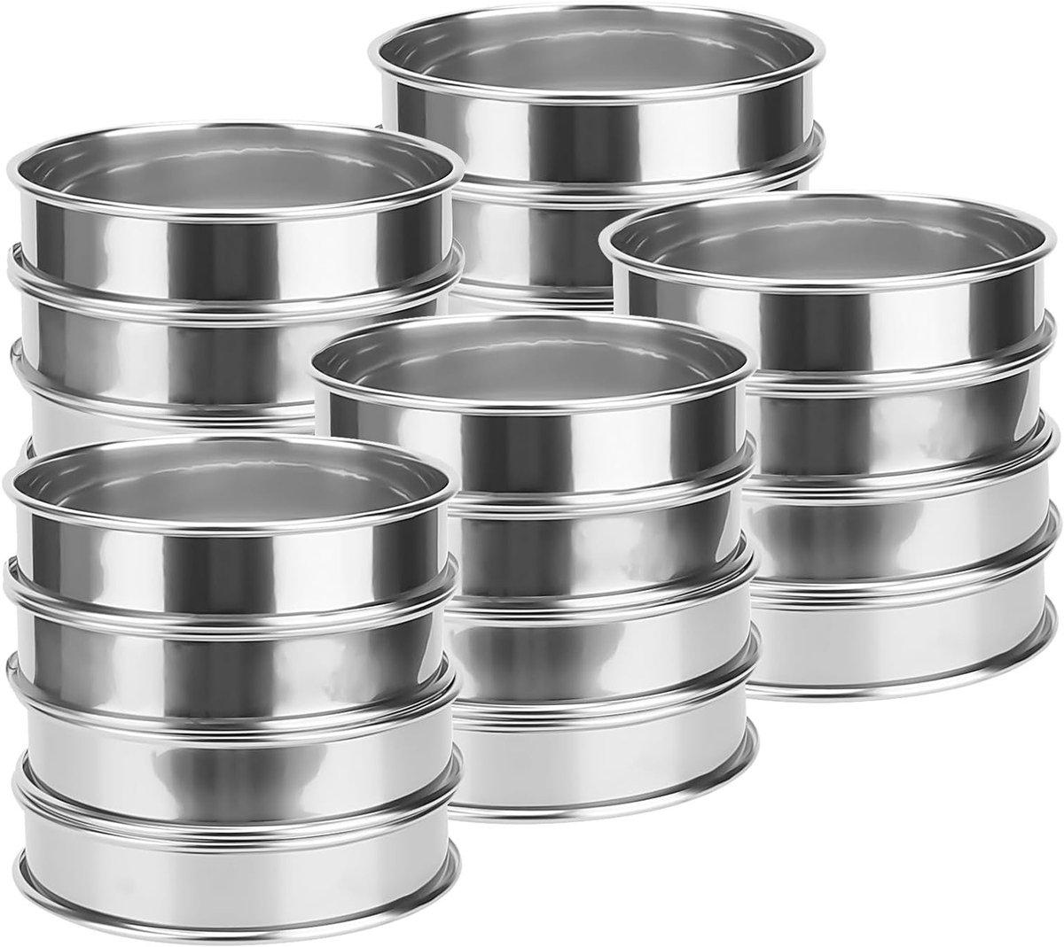 20 Stuks 10 cm Crumpet Ringen, 4 Inch Anti-aanbak Muffin Ringen, Mousse Ringen en Taartvormen voor Bakken