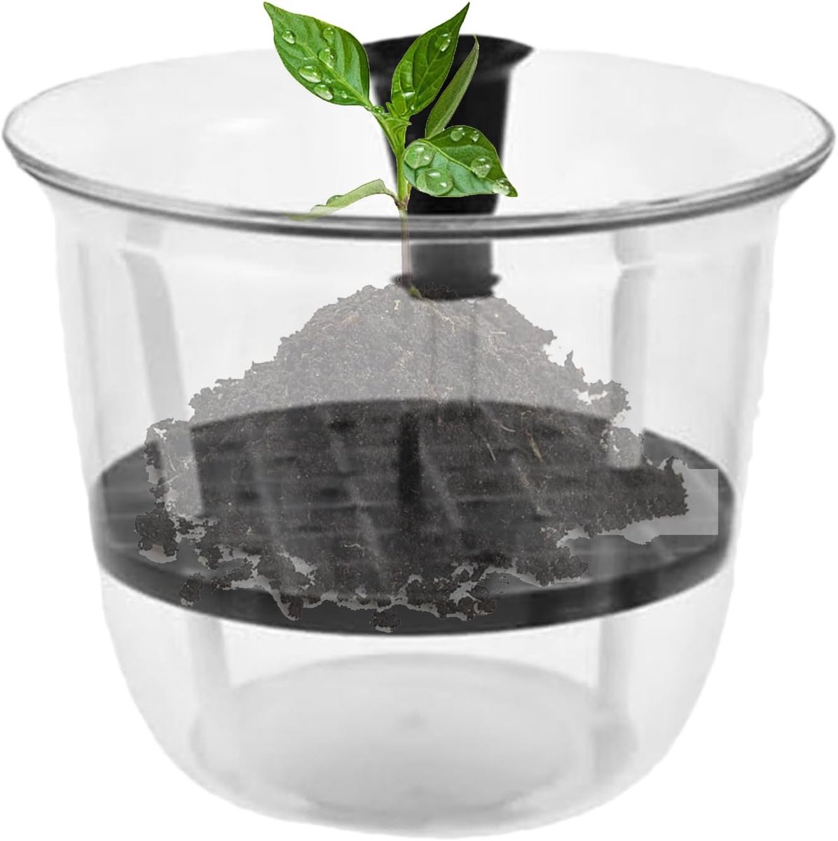 Zelfbewaterende potten - Plantenbakken Hydro - Planten Verzorgen - Automatische bewatering - Medium Grootte - Wit