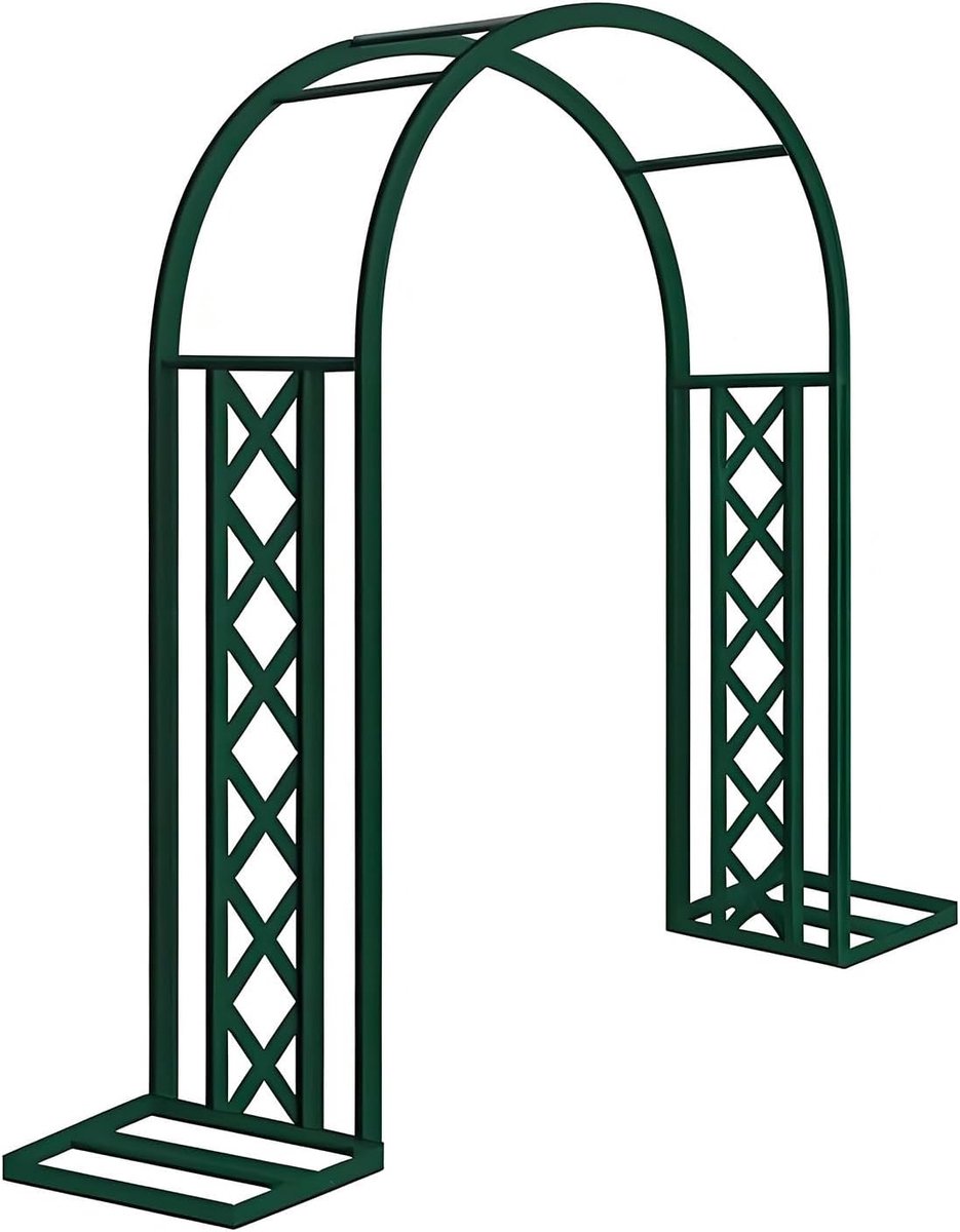 Stabiele Tuinboog - Metalen Pergola - Planten Ondersteunen - Eenvoudige Montage - 220cm Breed - Groen