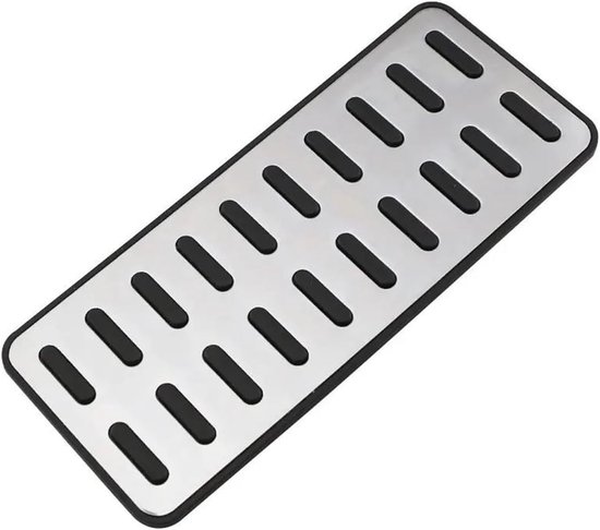 Pedaalhoezen Set - Auto Pedaal Covers - Verbeterde Grip - Roestvrij Staal - One Size - Zilver — afbeelding 5