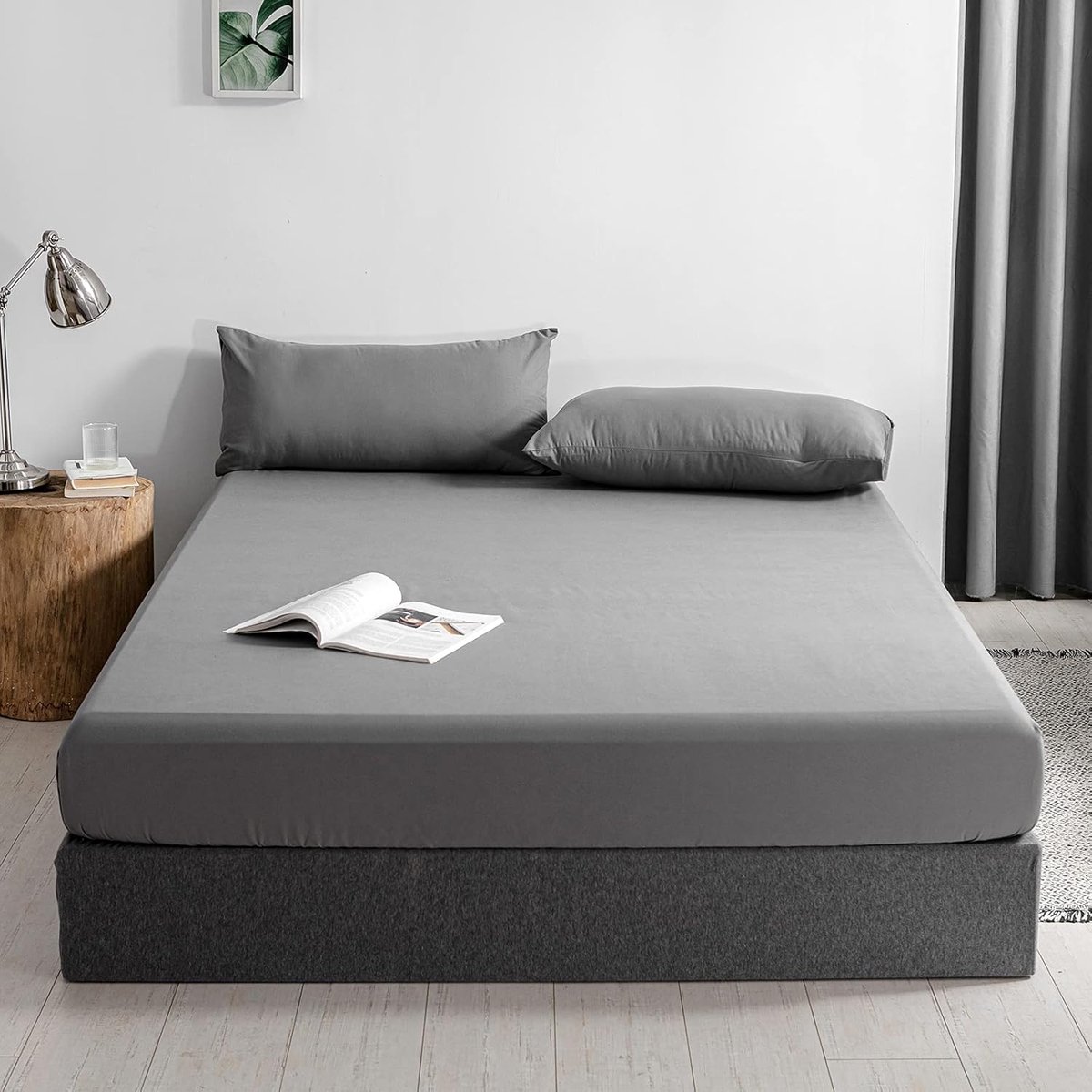 Hoeslaken - Matrasbeschermer - Comfortabel Slapen - Extra Diepe Pasvorm - 180x200 cm - Gri